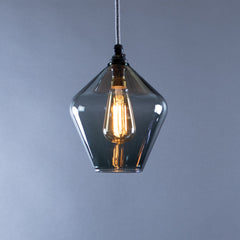 Olive Coloured Glass Pendant Light